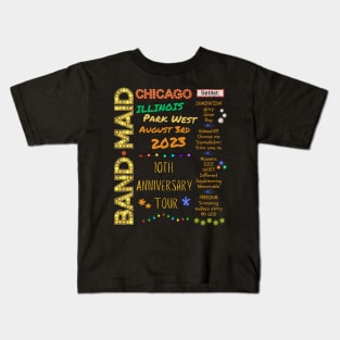 Band Maid Setlist - Chicago Park West Kids T-Shirt